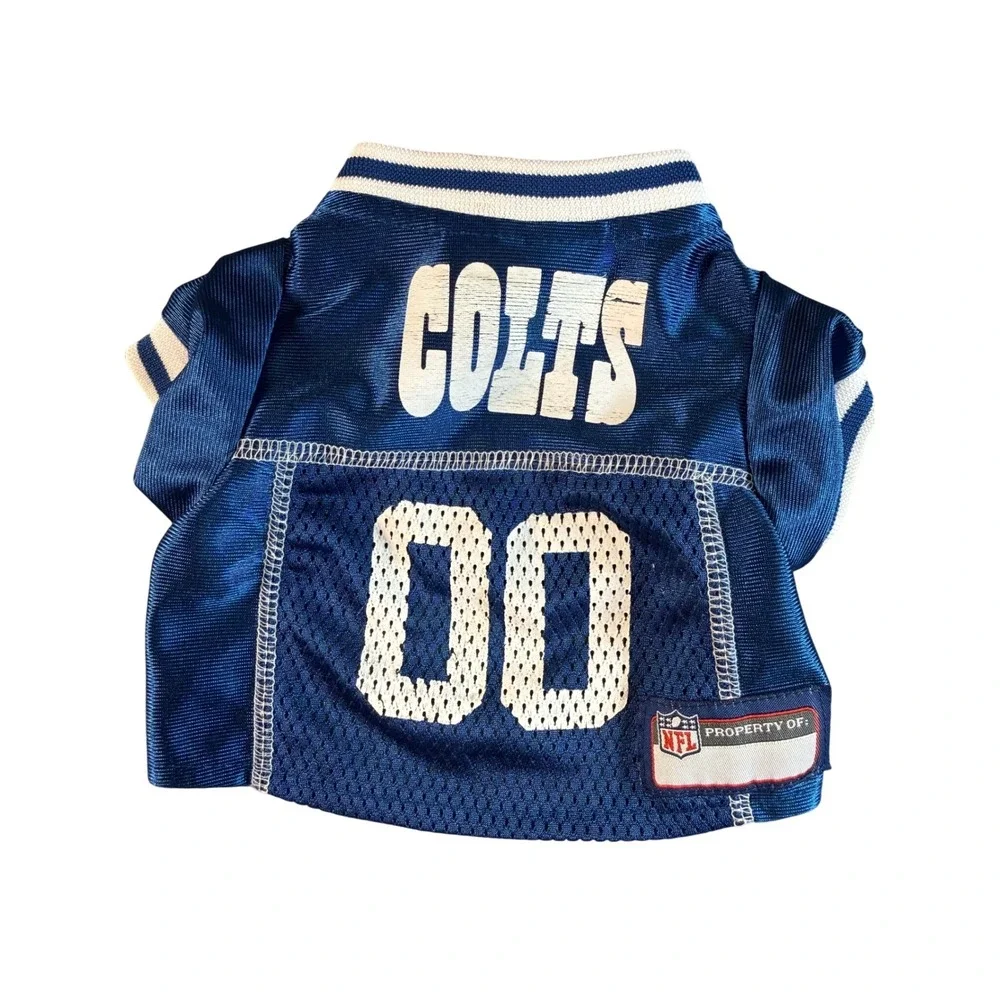 NFL Indianapolis Colts Blue Pet Jersey Dog Clothes‎ XS 119120512 00 Mesh